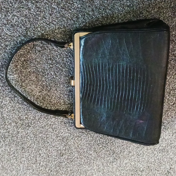 Vintage Genuine Lizard Satchel Handbag - Picture 1 of 15